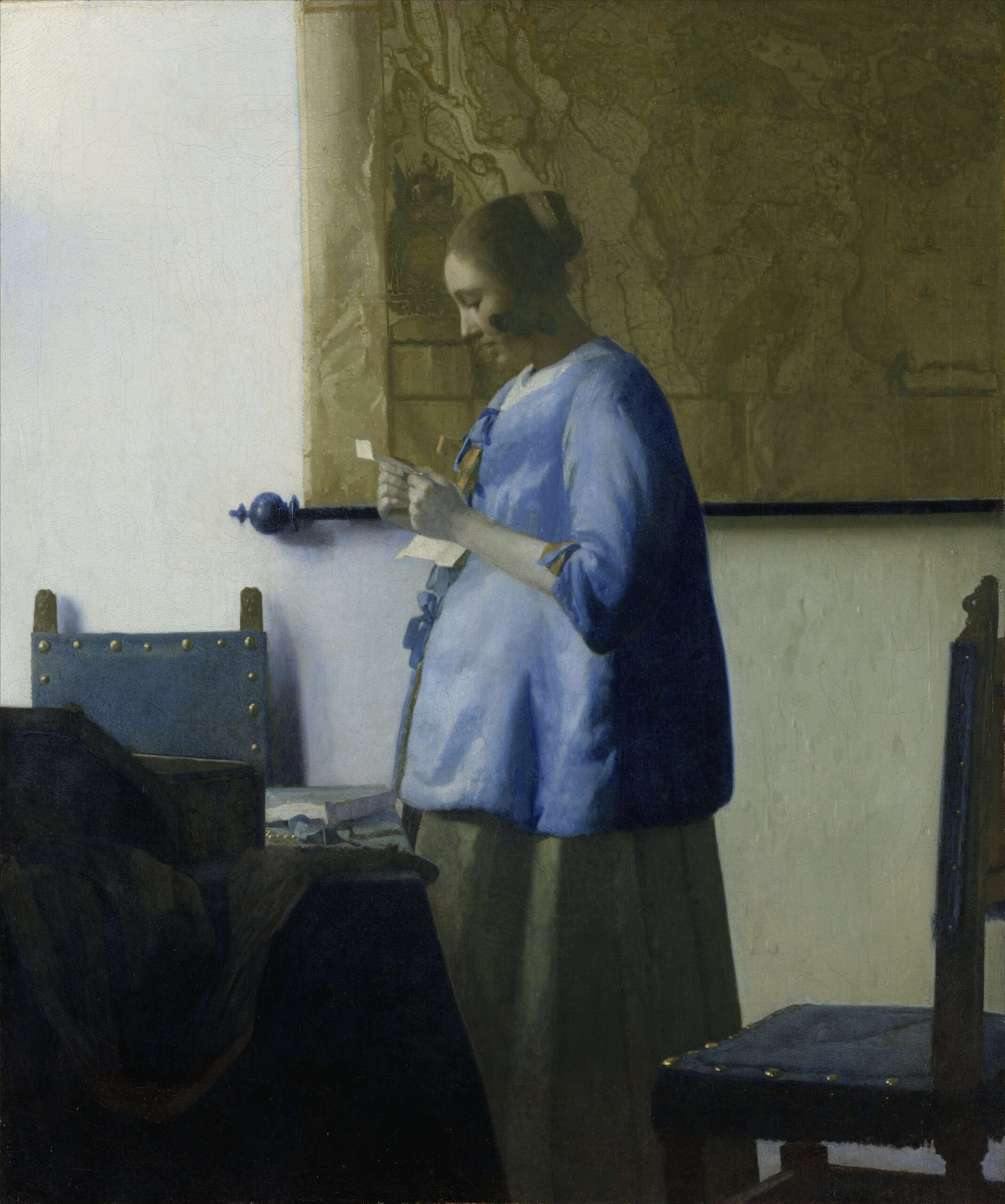 Vermeer – Briefleserin in Blau – das Original von um 1663 im Rijksmuseum Amsterdam – Öl auf Leinwand