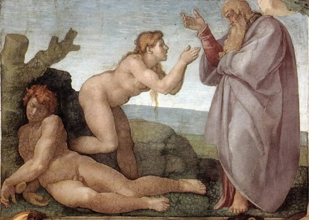 Michelangelo – The Creation of Eve – fresco of 1510 on the Sistine Chapel ceiling, Vatican