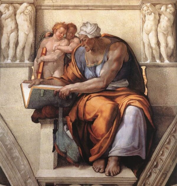 Michelangelo – Kumska sibila – freska iz oko 1510. na svodu Sikstinske kapele u Vatikanu