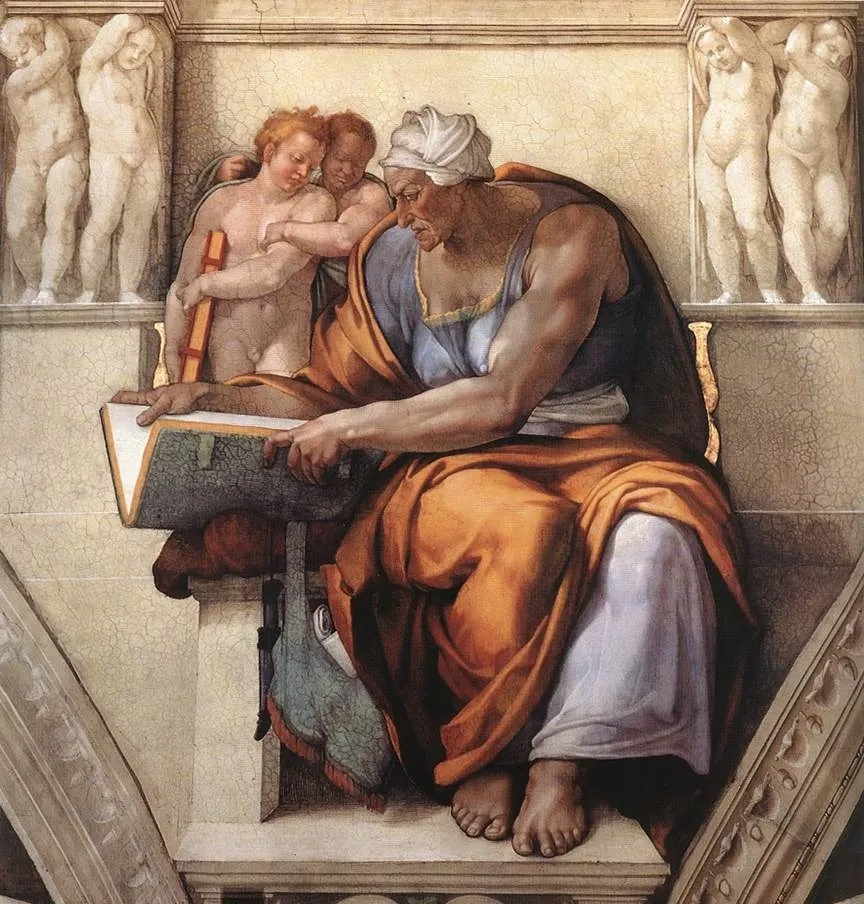 Michel-Ange – La Sibylle de Cumes – tableau peint à la main