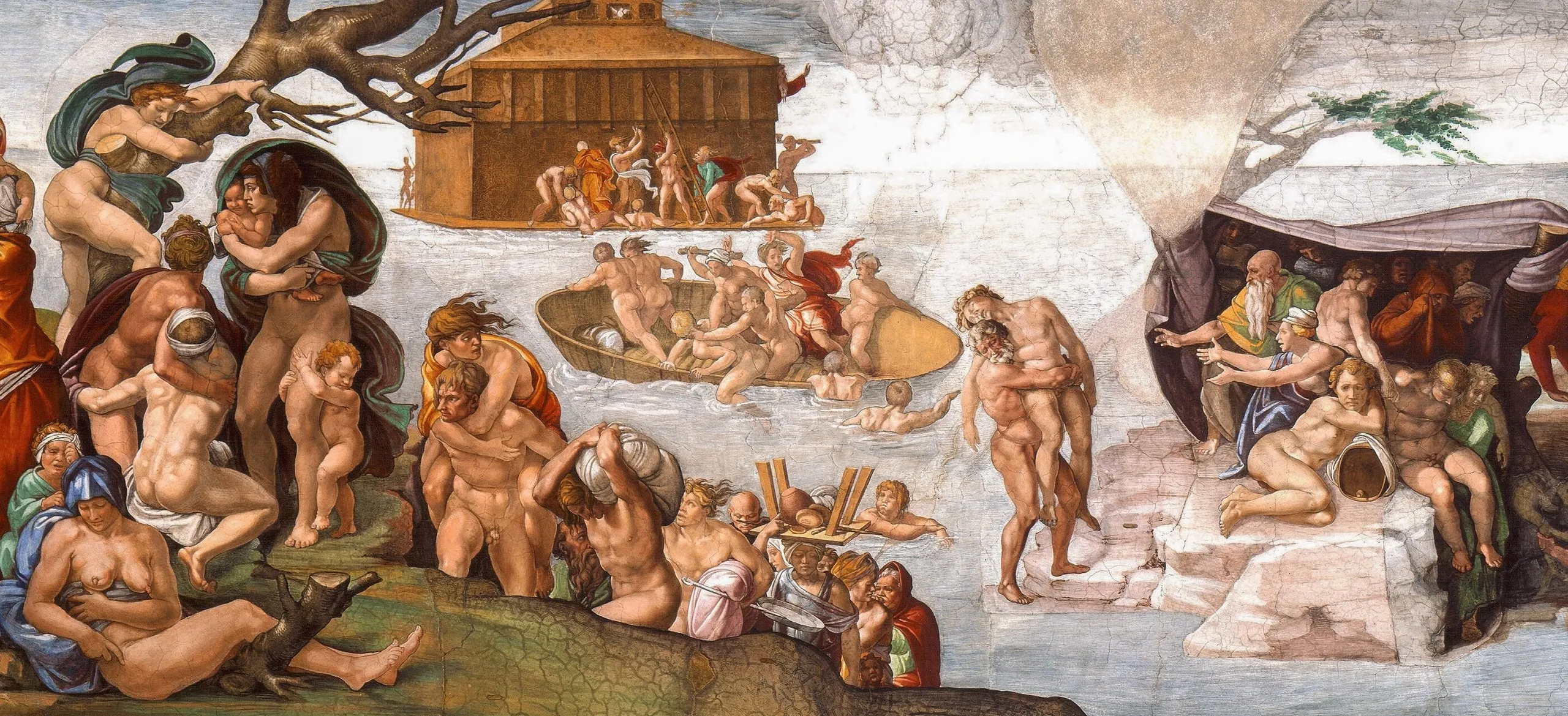 Michel-Ange – Le Déluge – tableau peint à la main