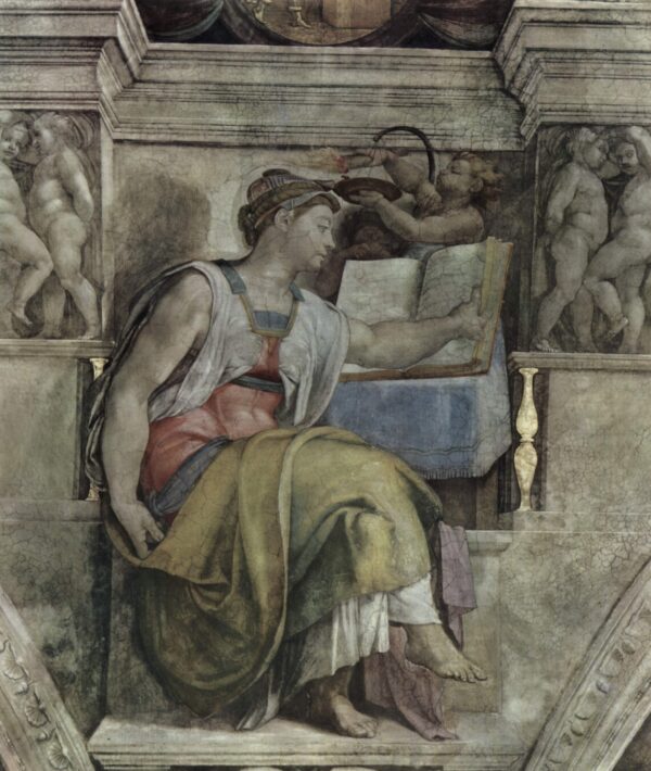 Michelangelo – Eritrejska sibila – freska iz oko 1509. na svodu Sikstinske kapele u Vatikanu
