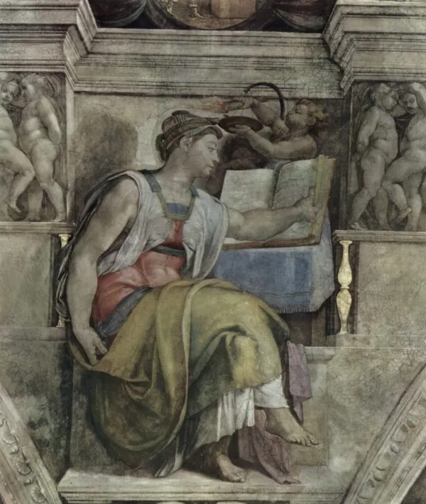 Michelangelo – The Erythraean Sibyl – fresco of c. 1509 on the Sistine Chapel ceiling, Vatican City