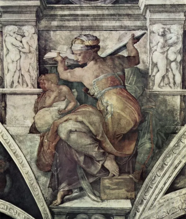 Michelangelo – The Libyan Sibyl – fresco of c. 1511–1512 on the Sistine Chapel ceiling, Vatican City