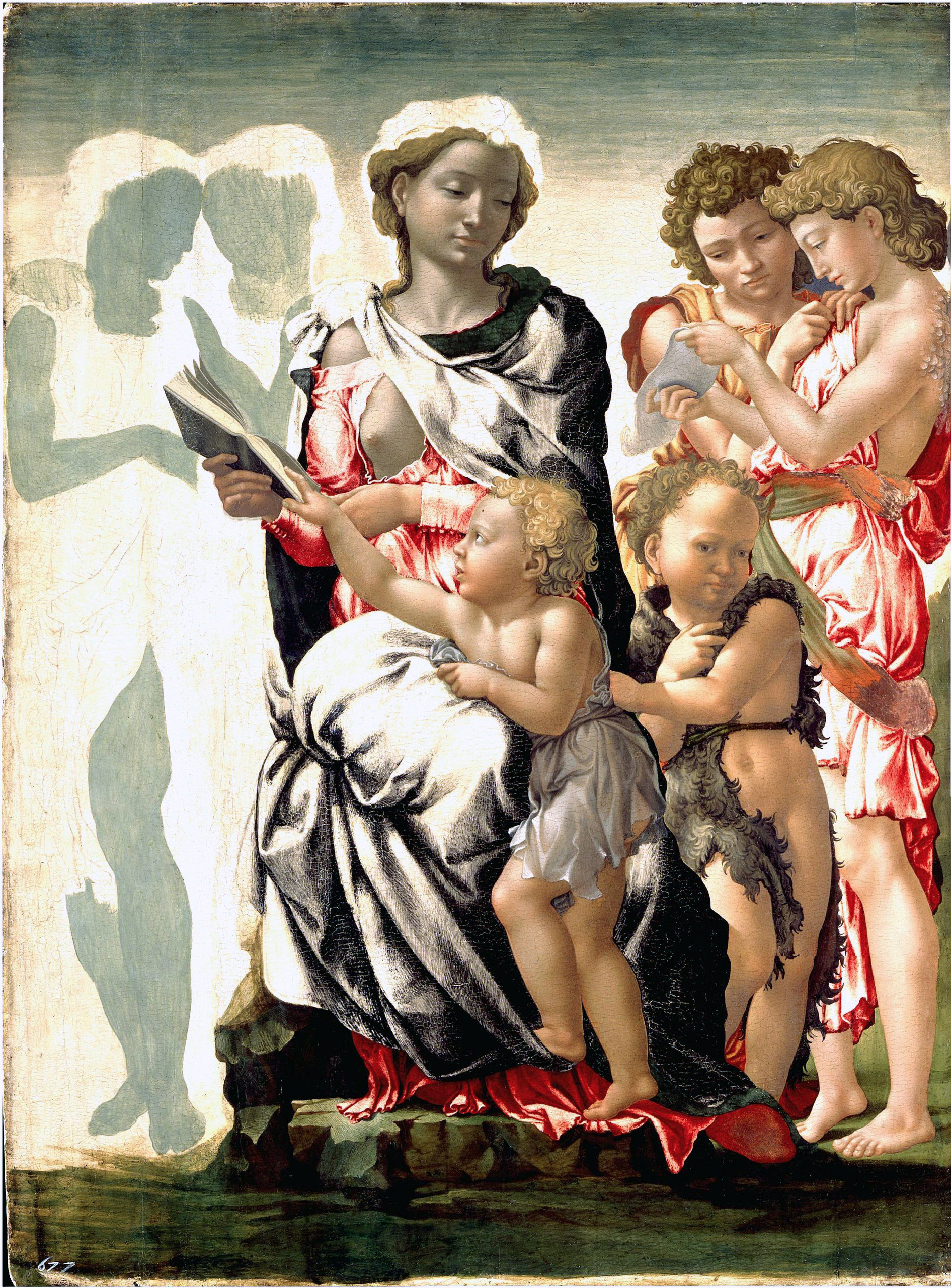 Michelangelo – Manchesterska Madona – original iz oko 1497. u National Gallery u Londonu – tempera na dasci