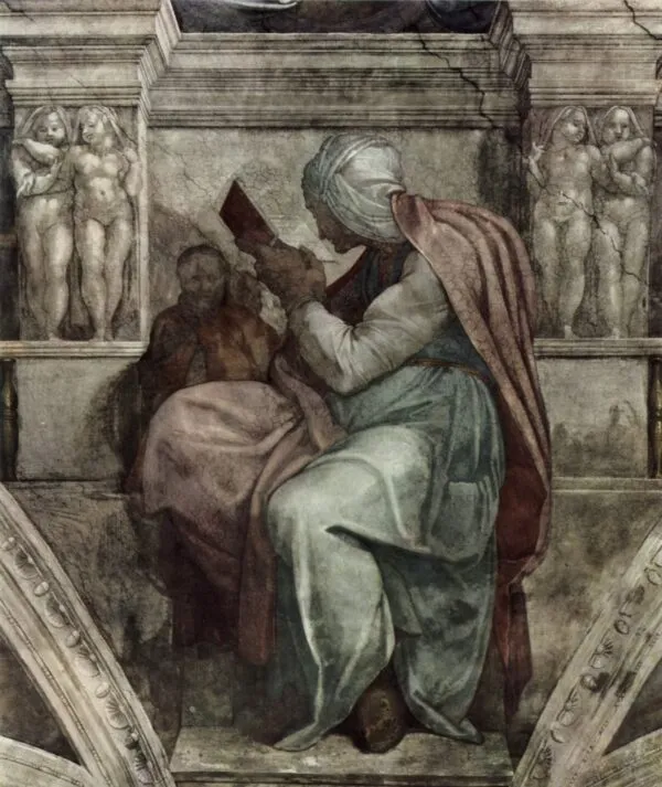 Michelangelo – The Persian Sibyl – fresco of c. 1511 on the Sistine Chapel ceiling, Vatican City