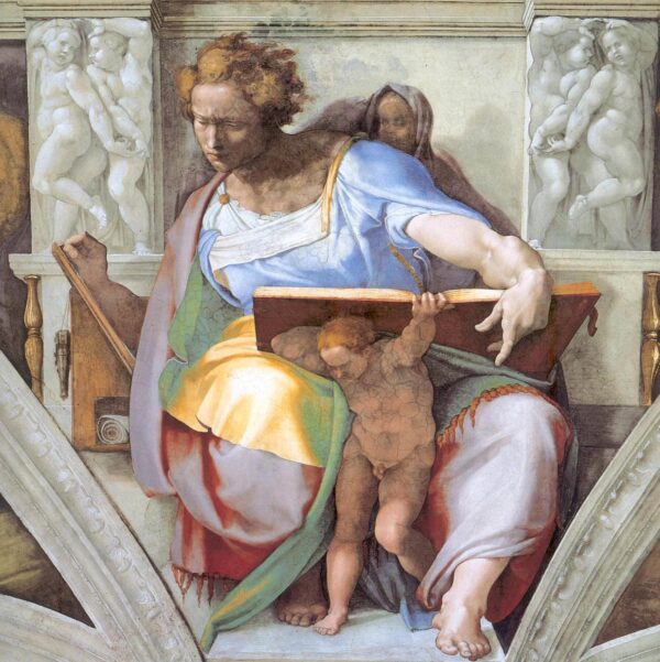 Michelangelo – Der Prophet Daniel – Fresko von 1511 an der Decke der Sixtinischen Kapelle, Vatikan