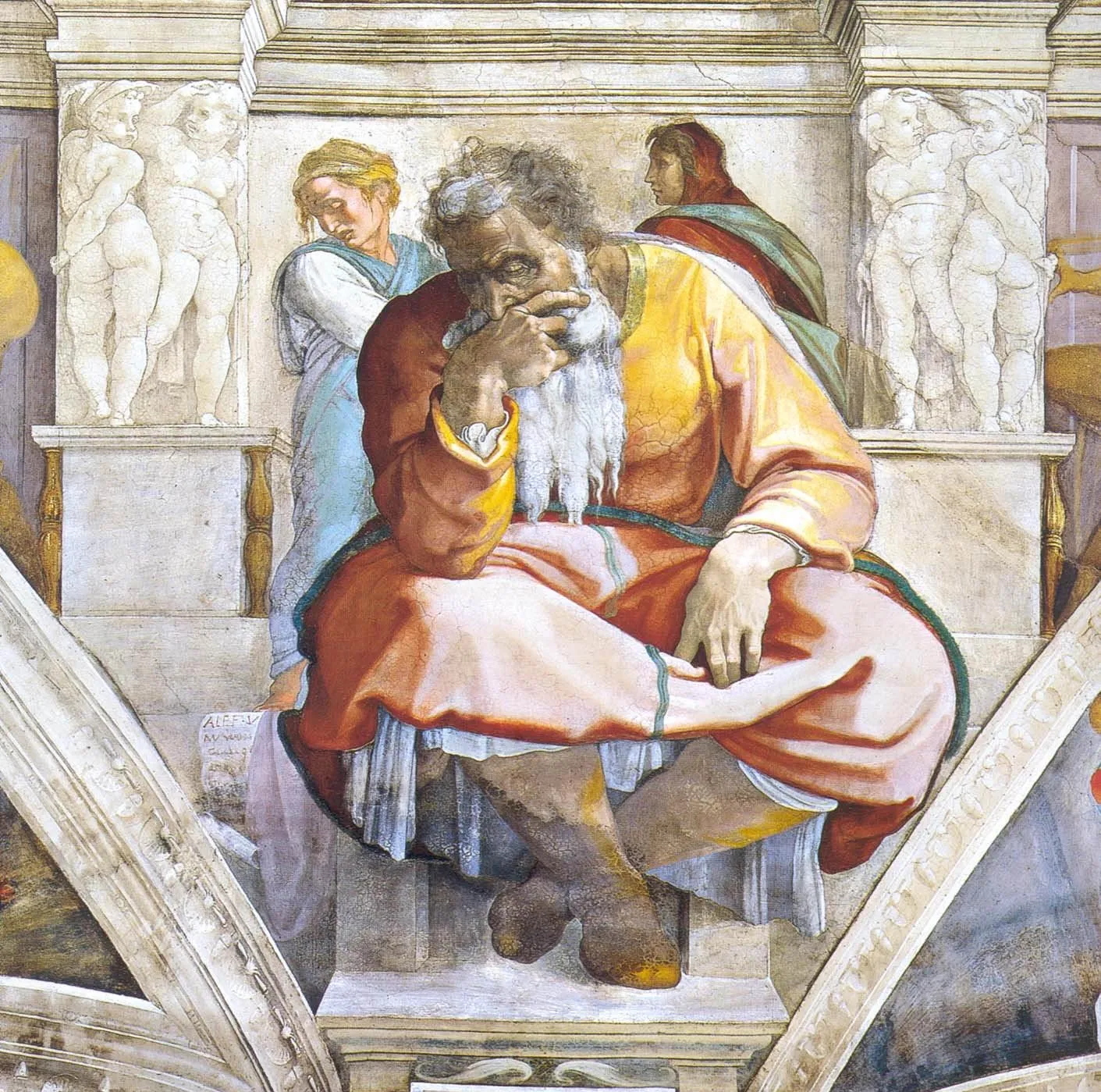Michel-Ange – Le Prophète Jérémie – tableau peint à la main