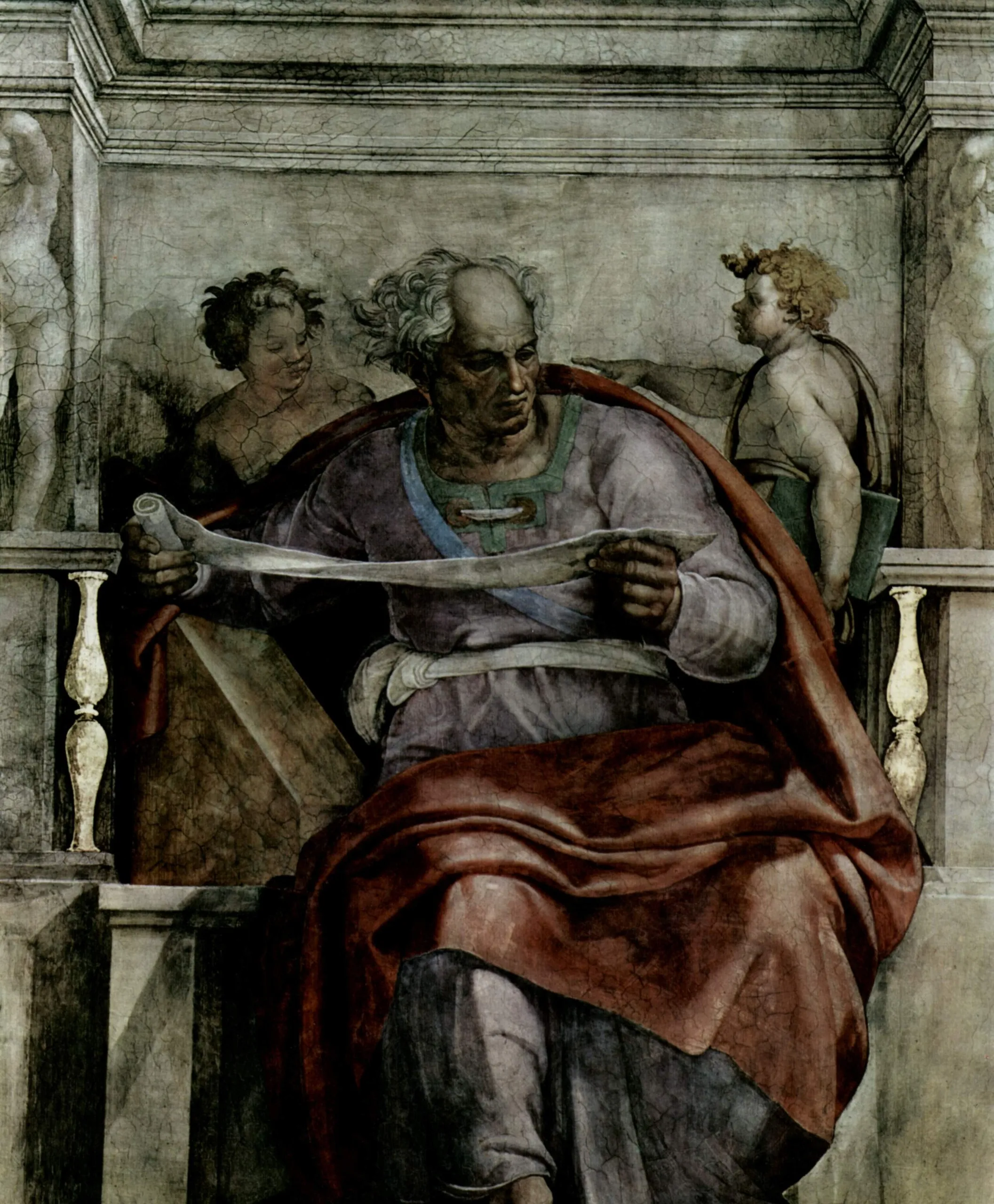 Michel-Ange – Le Prophète Joël – tableau peint à la main