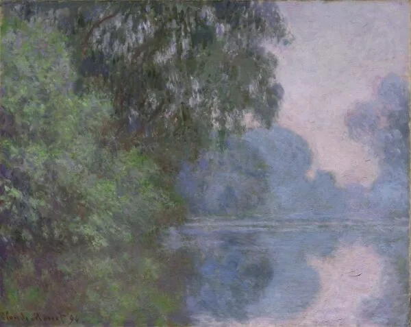 Claude Monet - Morning on the Seine, near Giverny - oil painting reproduction on canvas - hand-painted