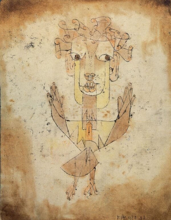 Paul Klee – Angelus Novus – oil transfer, ink and watercolour on paper, 1920, Israel Museum, Jerusalem