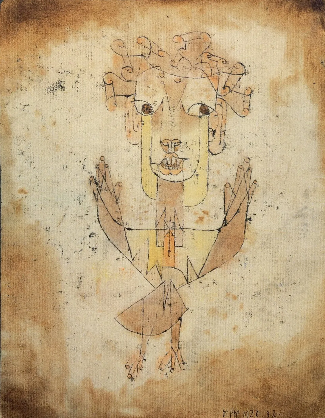 Paul Klee – Angelus Novus – tableau peint à la main