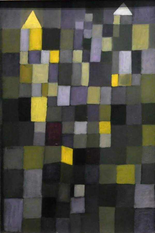 Paul Klee – Architecture – oil on cardboard of 1923, Neue Nationalgalerie