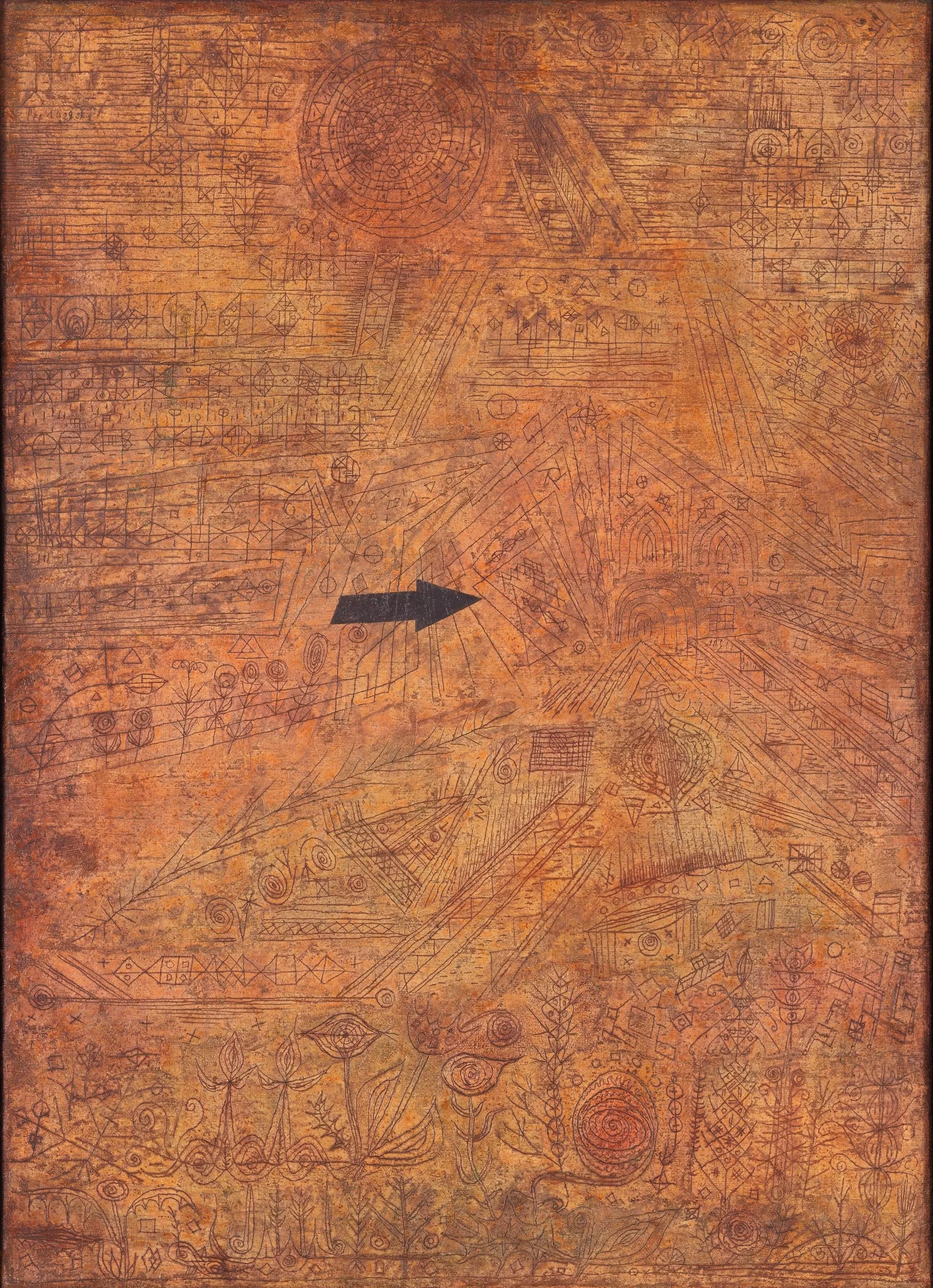 Paul Klee – Arrow in the Garden – oil and tempera on linen of 1929, Centre Pompidou