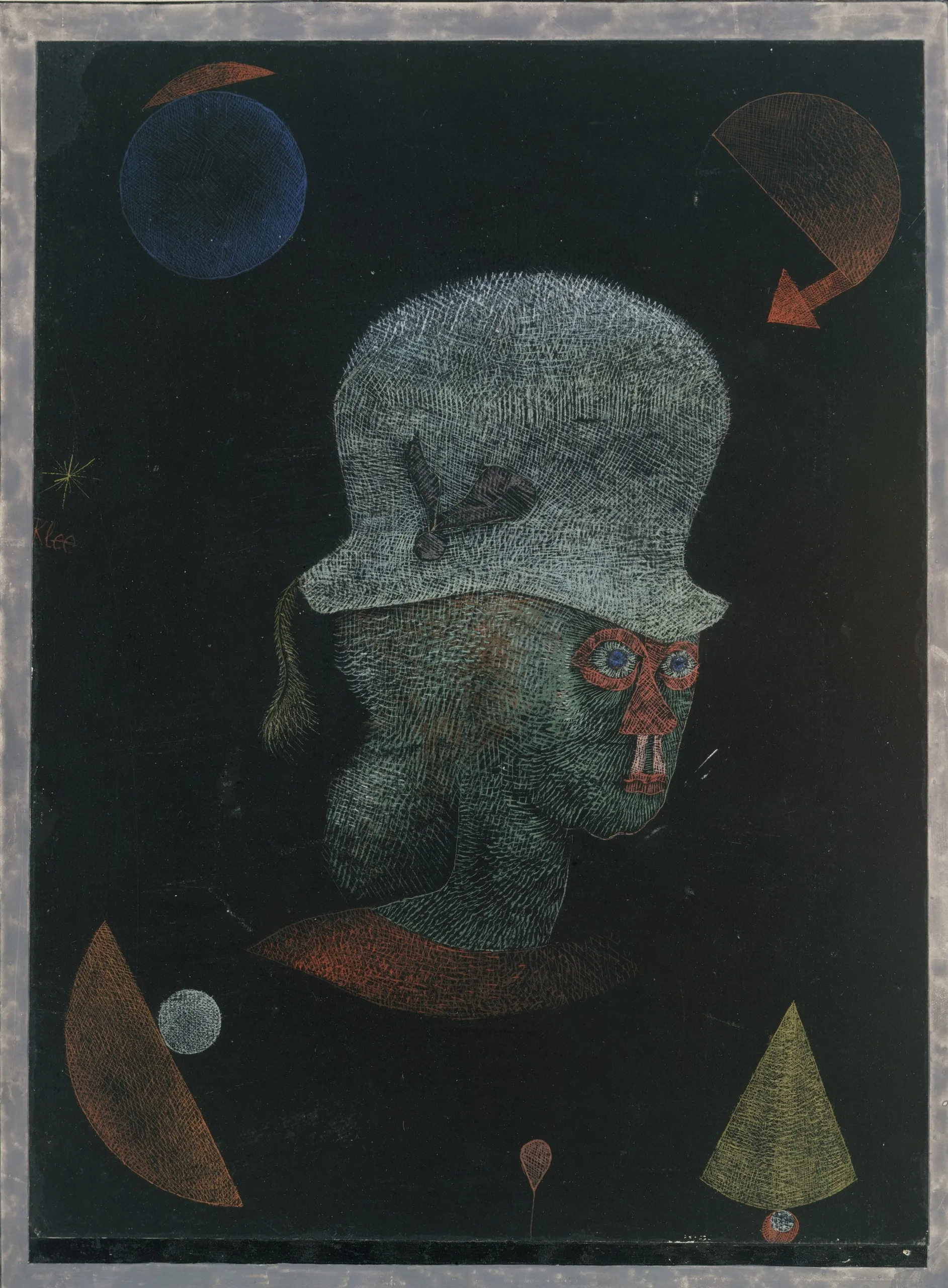 Paul Klee – Portrait fantastique astrologique – tableau peint à la main