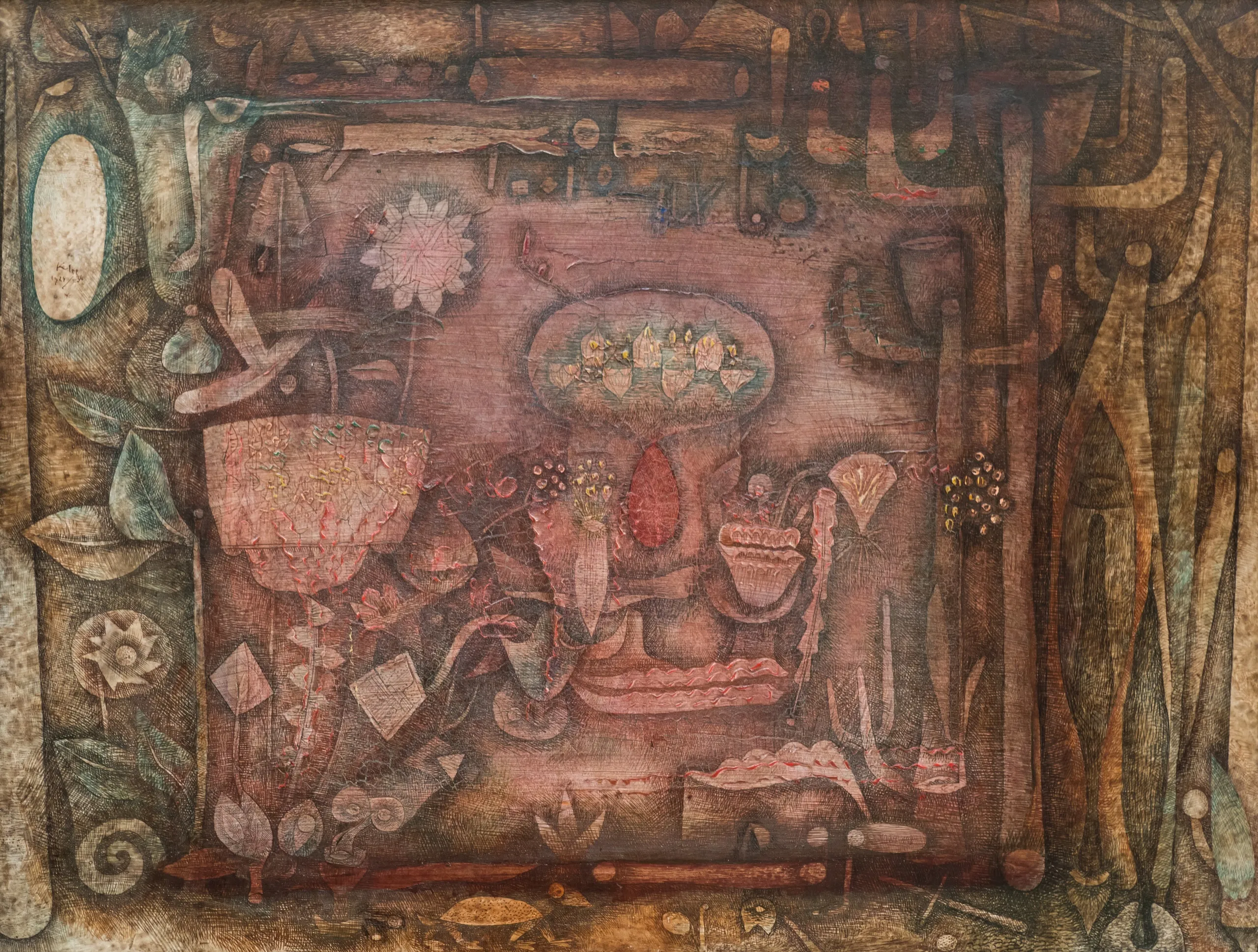 Paul Klee – Théâtre botanique – tableau peint à la main