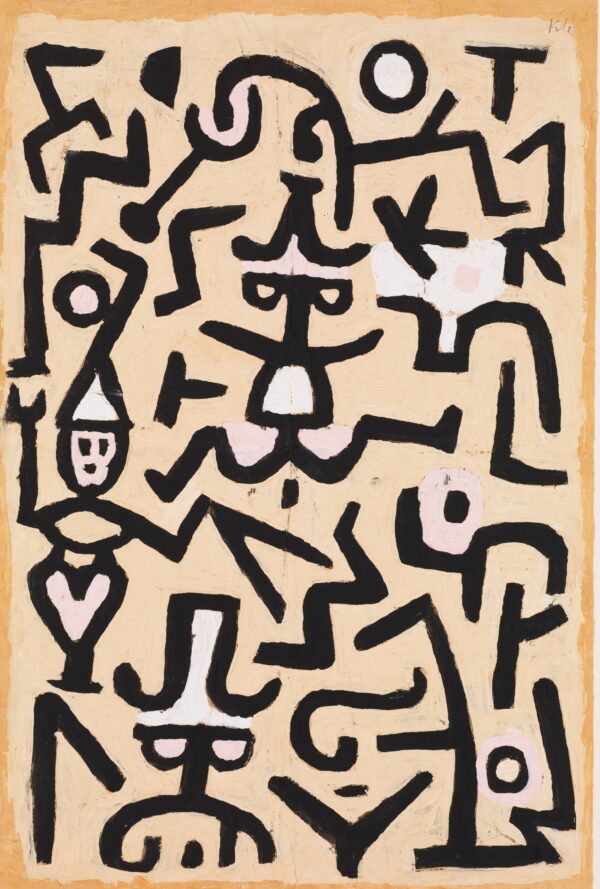 Paul Klee – Letak komedijaša – gvaš na novinskom papiru iz 1938., Metropolitanski muzej umjetnosti