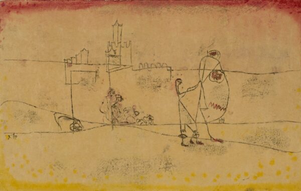 Paul Klee – Jelenet Kairouanból – rajz akvarellel 1920-ból, Metropolitan Museum of Art
