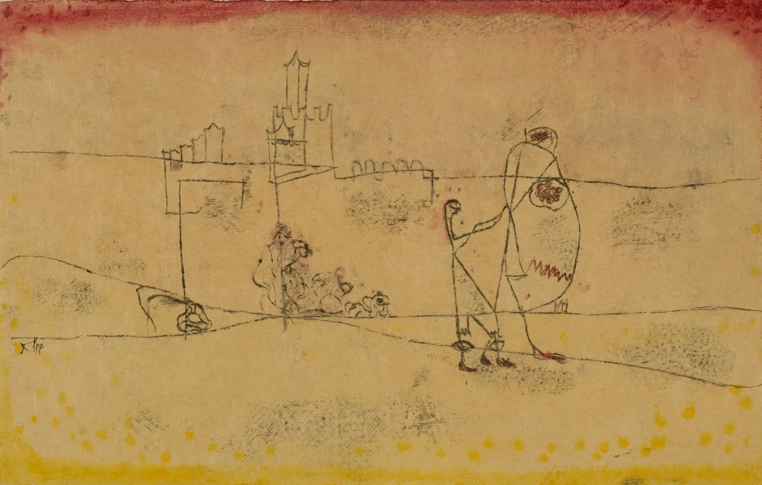 Paul Klee – Épisode à Kairouan – tableau peint à la main