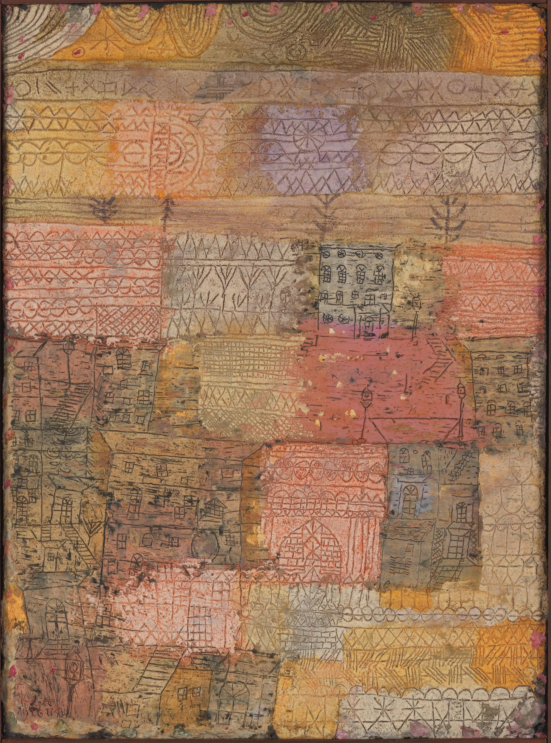 Paul Klee – Florentine Villa District – oil on cardboard of 1926, Centre Pompidou