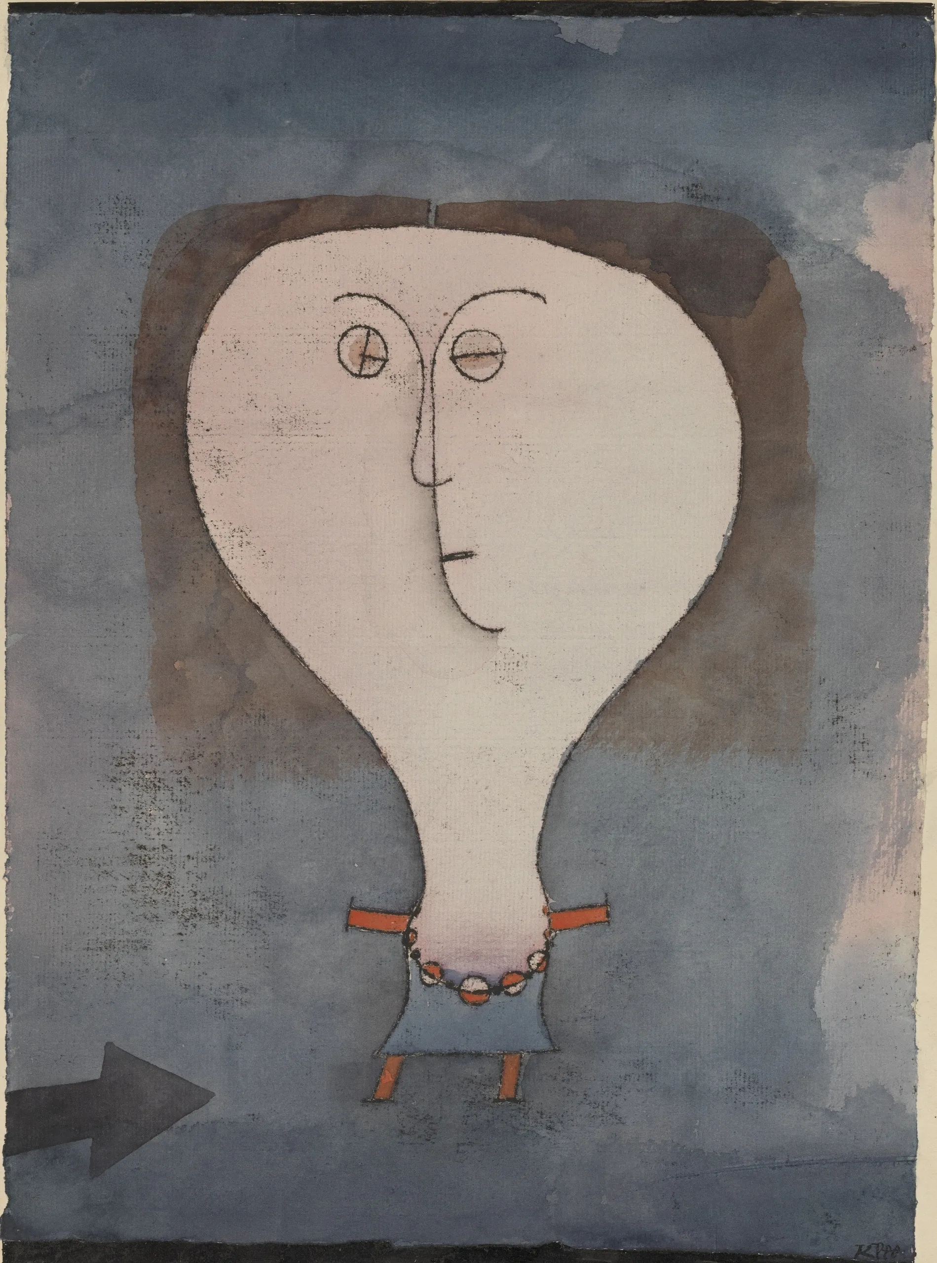Paul Klee – Frayeur d’une jeune fille – tableau peint à la main