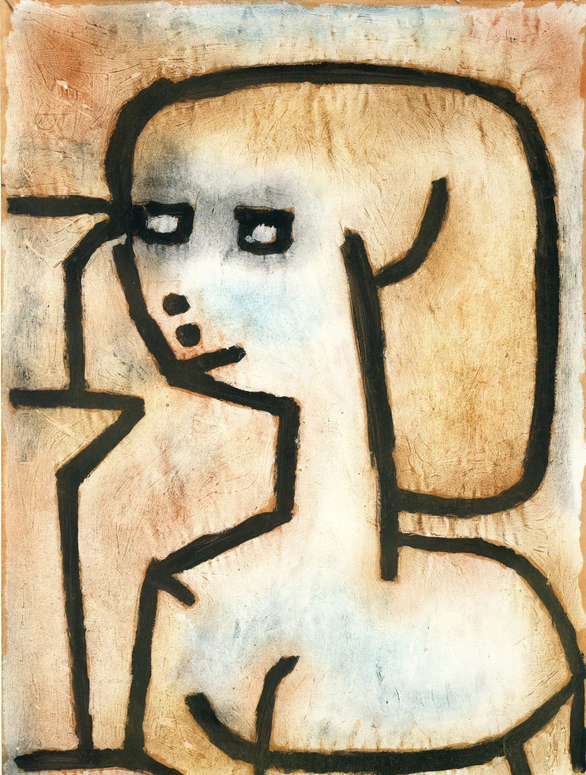 Paul Klee – Jeune fille en deuil – tableau peint à la main