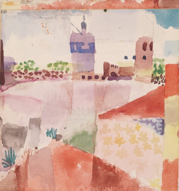 Paul Klee – Hammamet a mecsettel – akvarell 1914-ből, The Metropolitan Museum of Art
