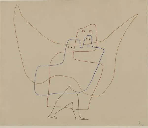 Paul Klee – Angyali oltalomban – tus és akvarell papíron 1931-ből, Solomon R. Guggenheim Museum