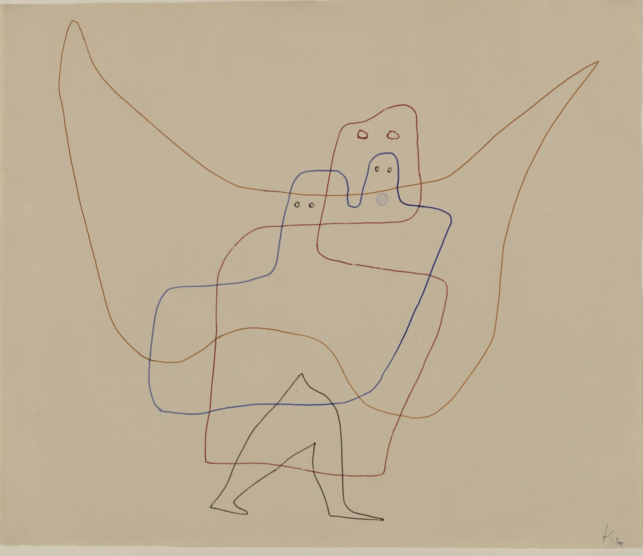 Paul Klee – Sous la garde de l’ange – tableau peint à la main