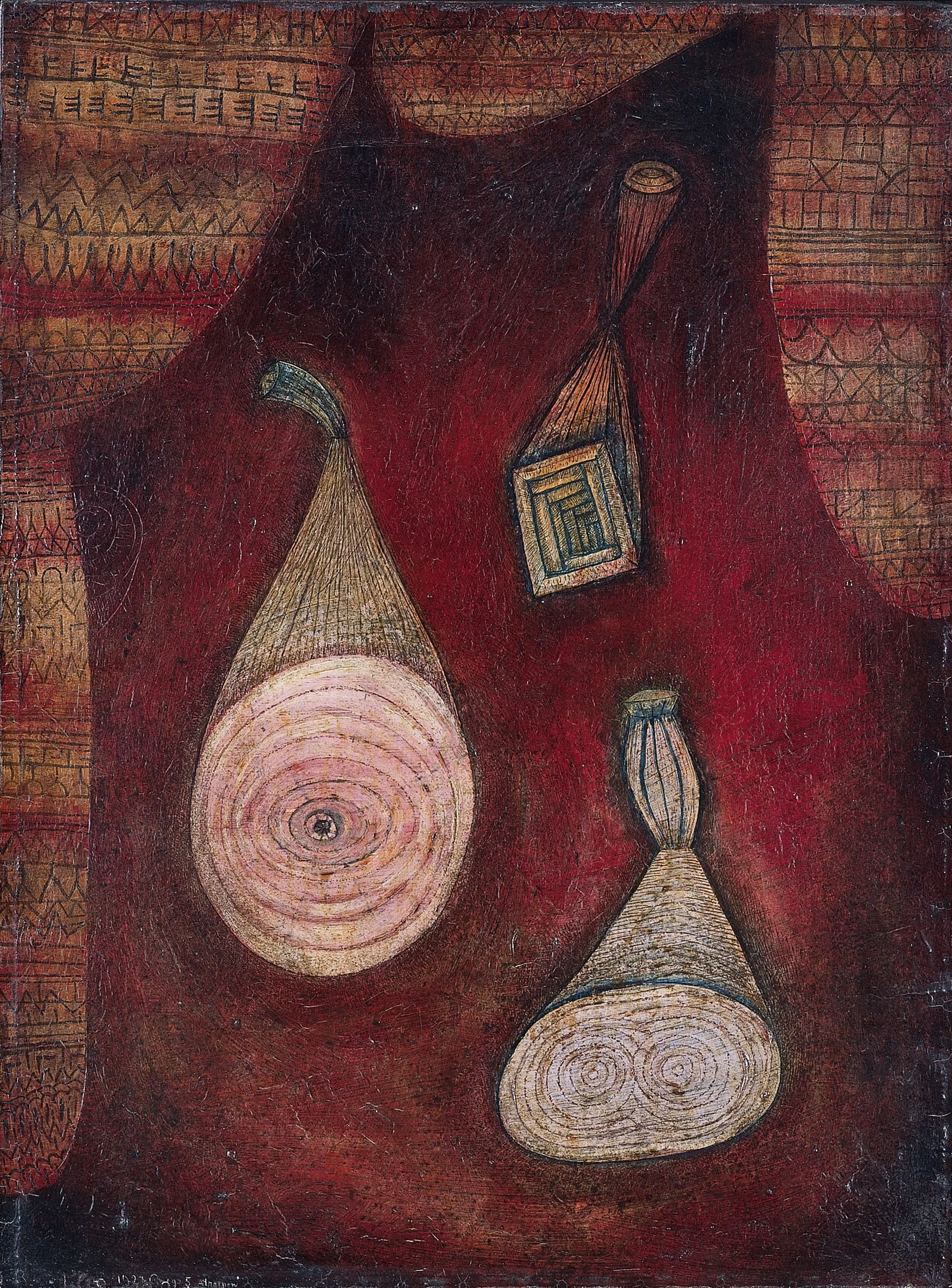 Paul Klee – Omega 5 (Traps) – painting of 1927, Museo Thyssen-Bornemisza