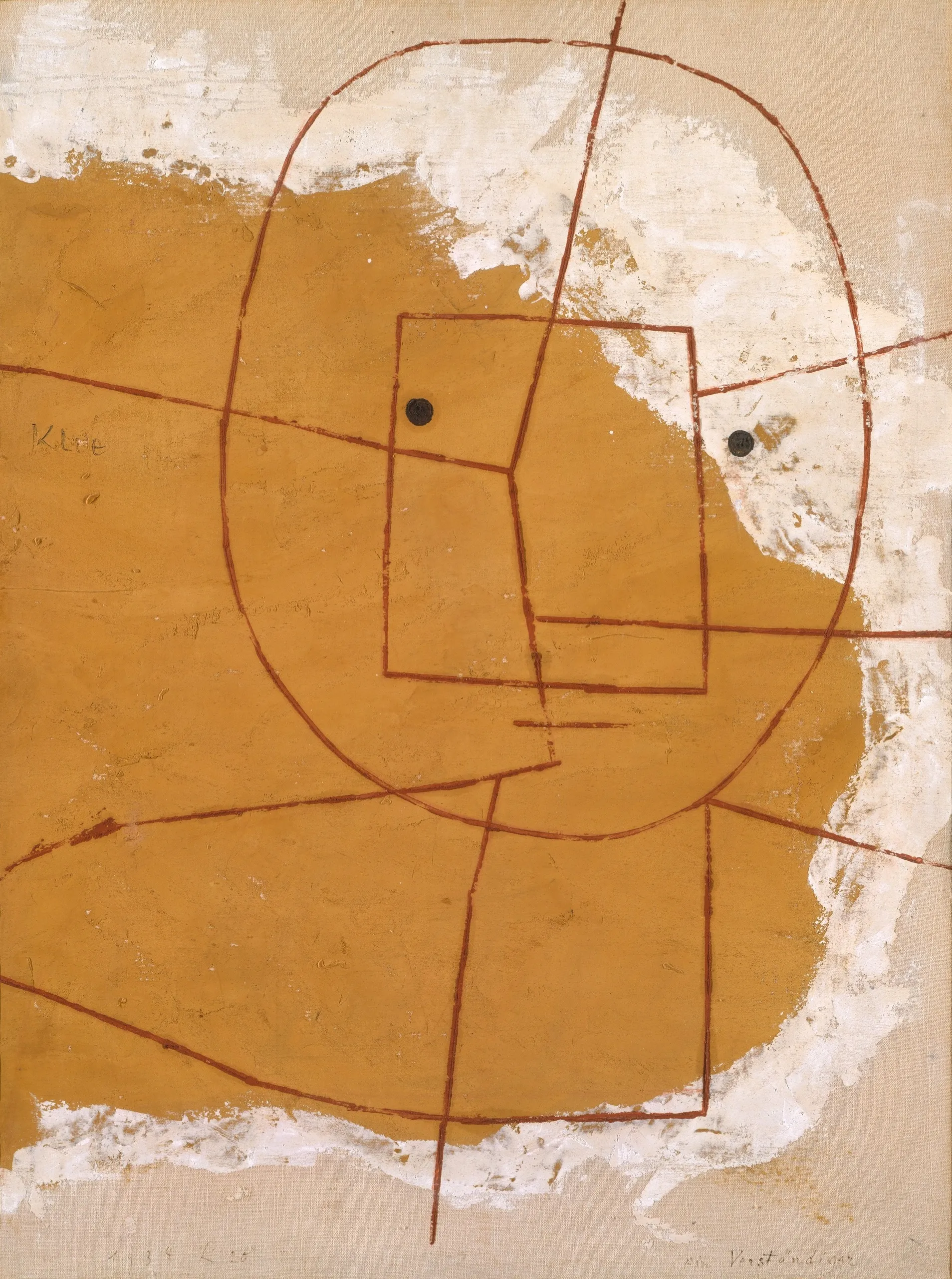 Paul Klee – One Who Understands – oil and gypsum on canvas of 1934, The Metropolitan Museum of Art