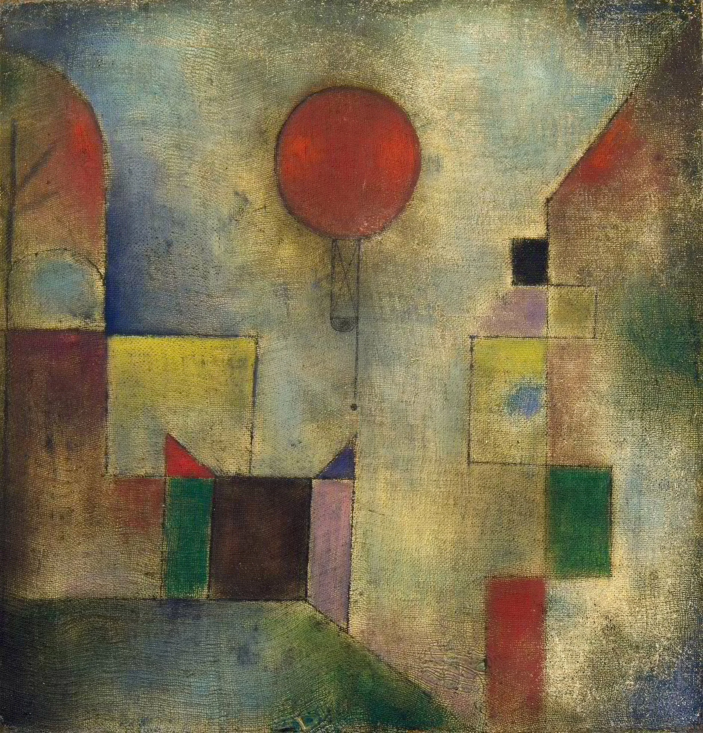 Paul Klee – Le Ballon rouge – tableau peint à la main