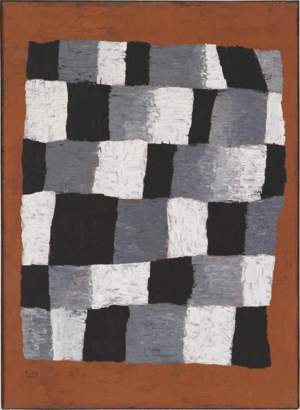 Paul Klee – Rhythmical – oil on hessian of 1930, Centre Pompidou