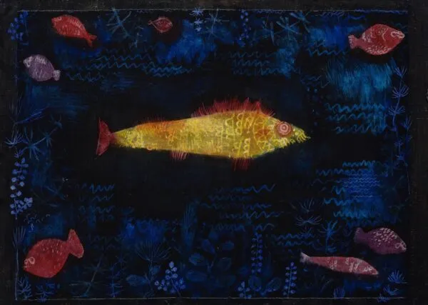 Paul Klee – The Goldfish – oil and watercolour on paper of 1925, Hamburger Kunsthalle