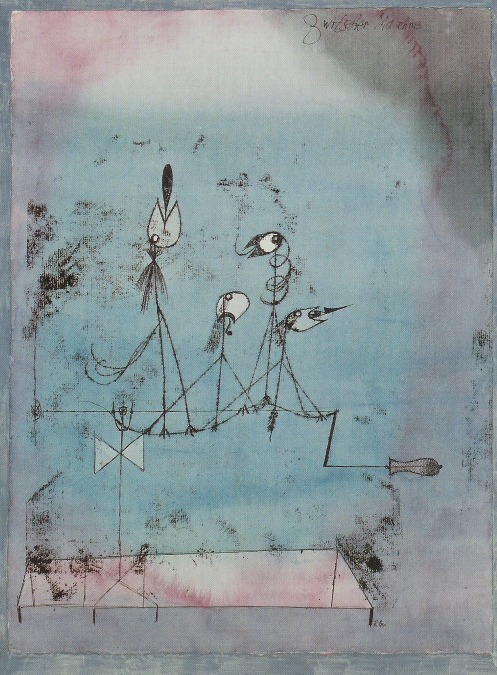 Paul Klee – La macchina cinguettante – acquerello del 1922 al Museum of Modern Art di New York