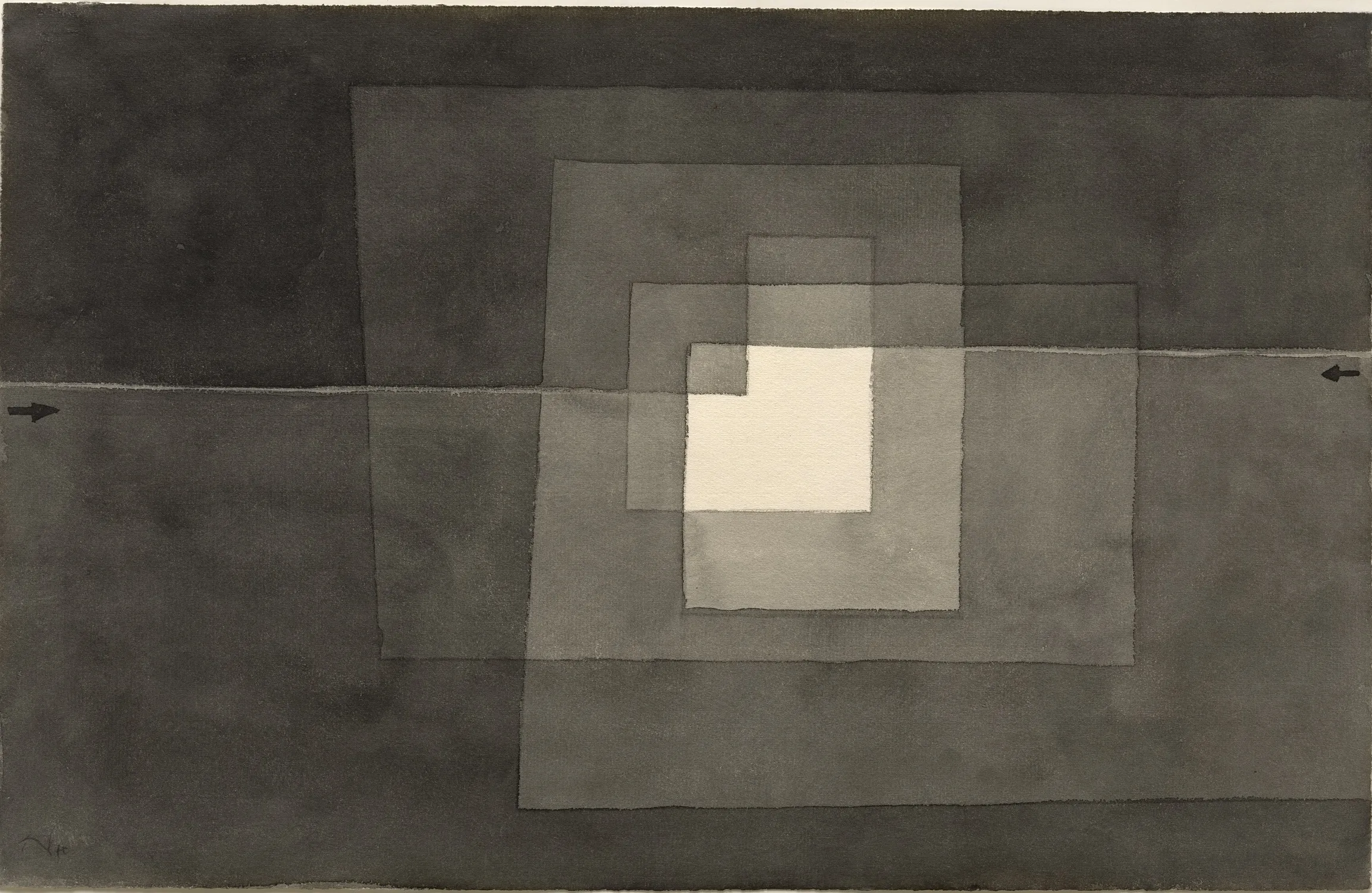 Paul Klee – Deux chemins – tableau peint à la main