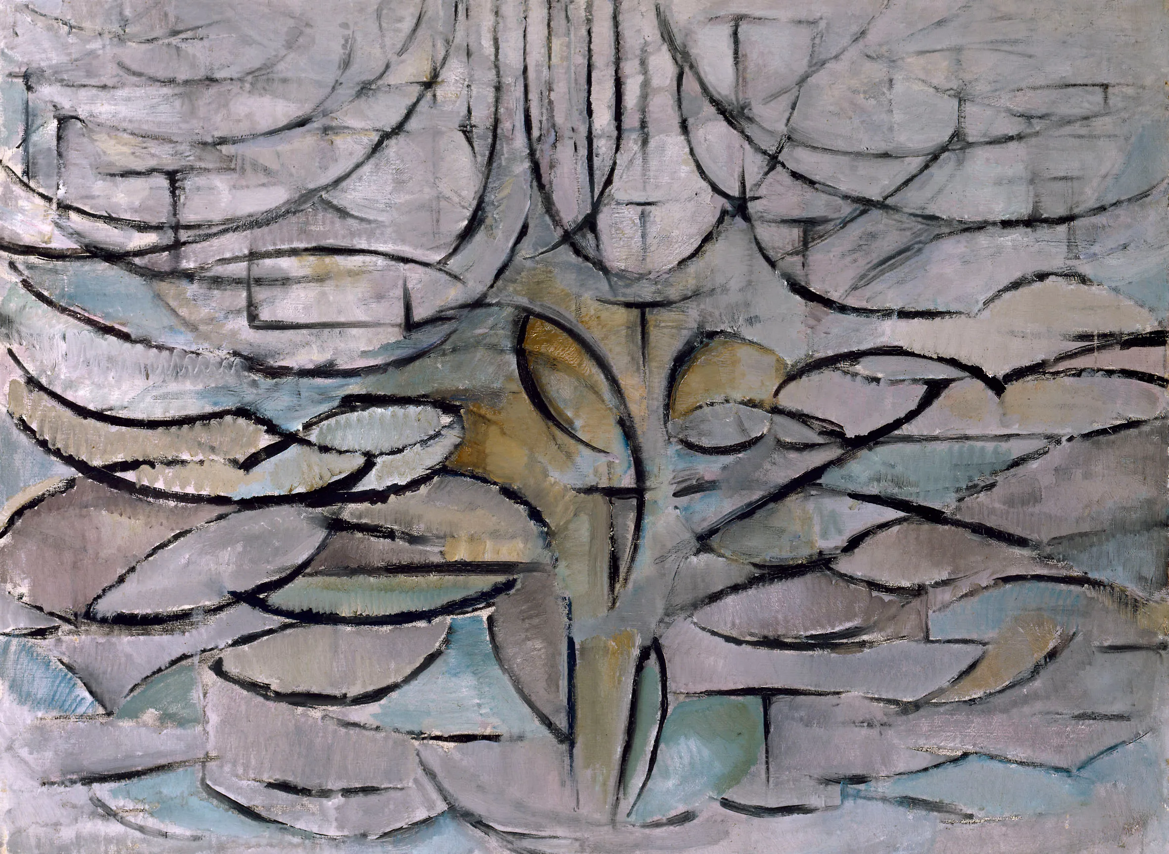 Piet Mondrian – Pommier en fleurs – tableau peint à la main
