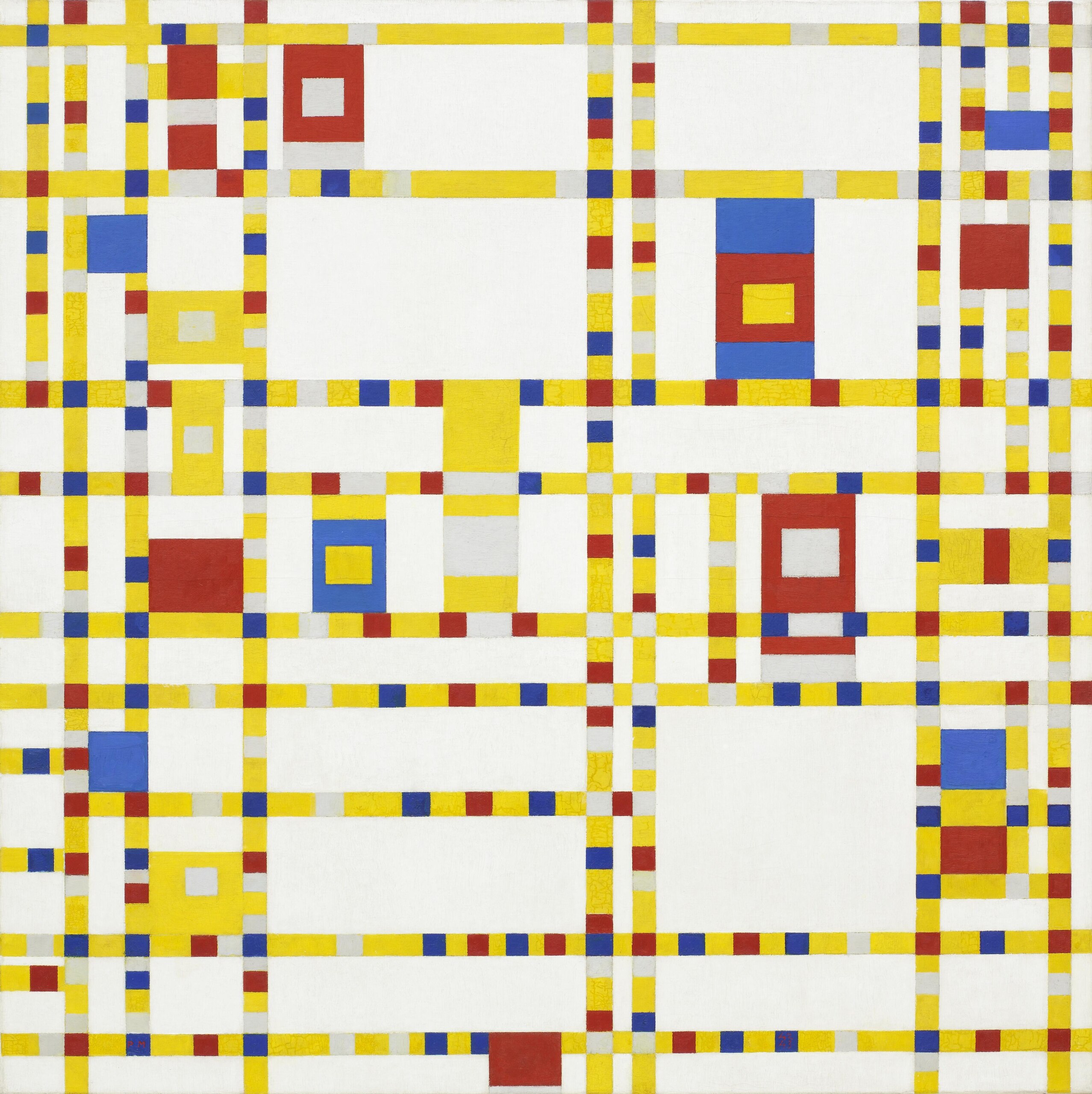 Piet Mondrian – Broadway Boogie Woogie – the 1942–1943 original in MoMA, New York – oil on canvas