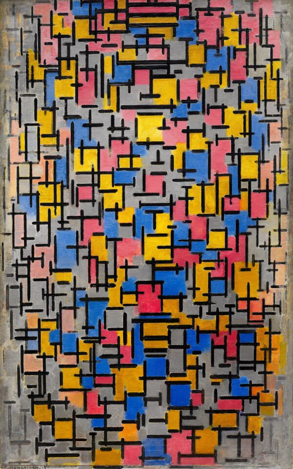 Piet Mondrian – Composition (1916) – the original in the Guggenheim Museum, New York – oil on canvas