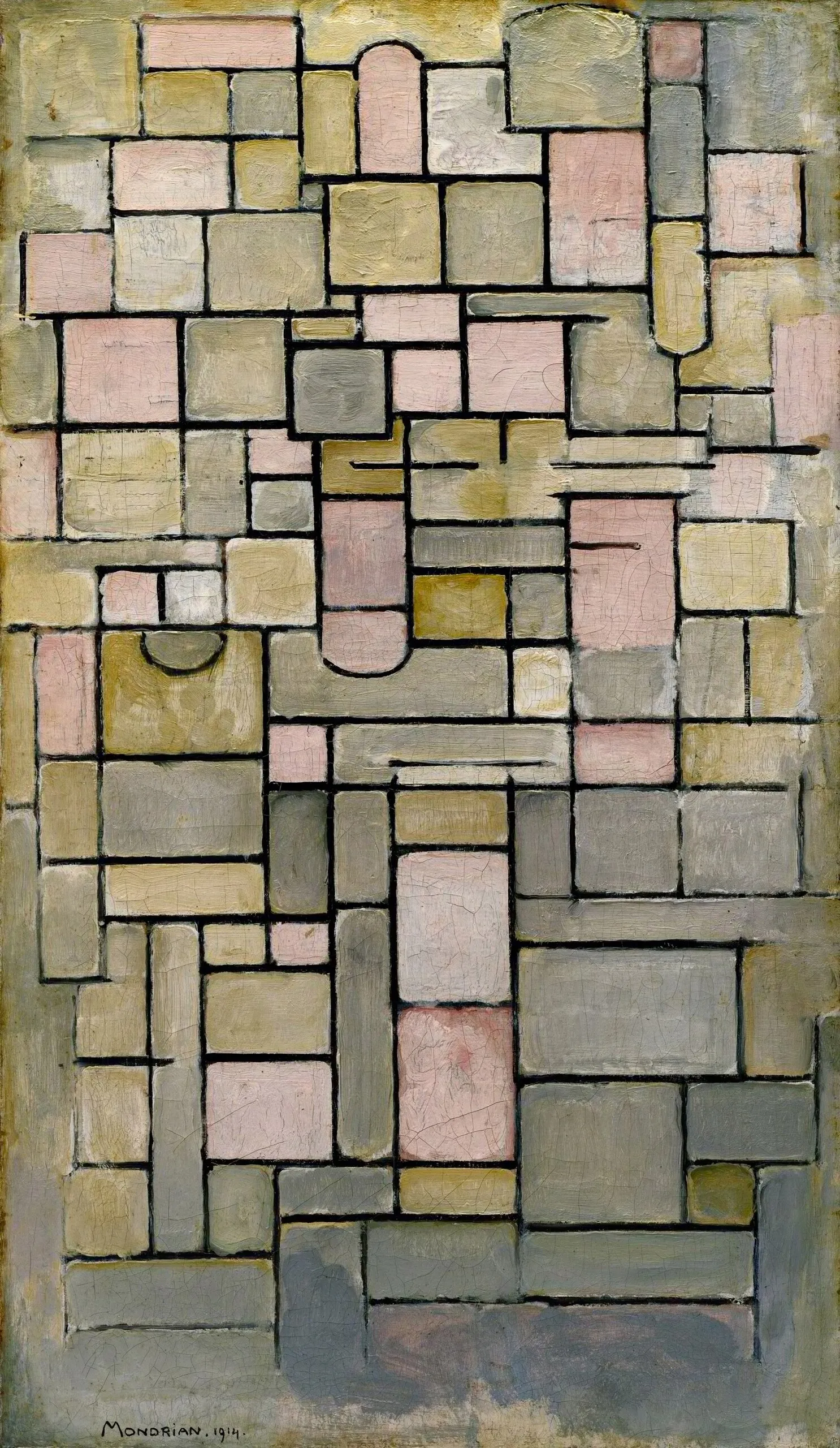 Piet Mondrian – Composition 8 – tableau peint à la main
