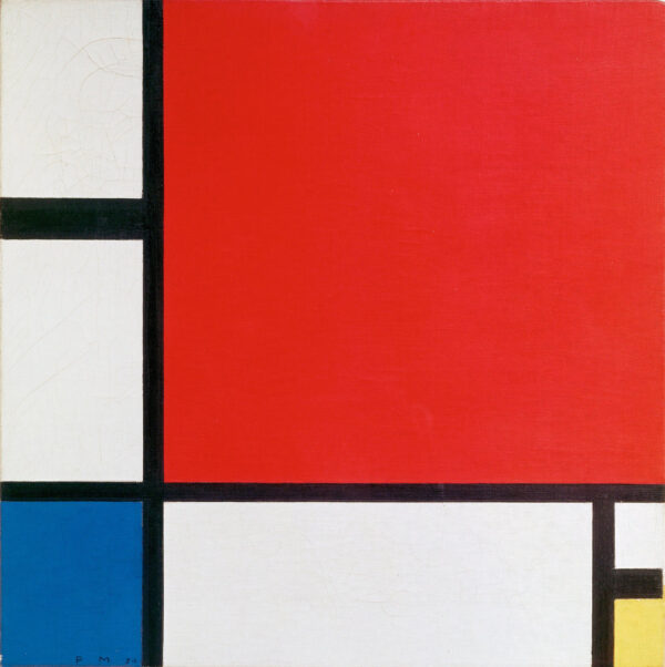Piet Mondrian – Composition II in Red, Blue and Yellow – the 1930 original in the Kunsthaus Zürich – oil on canvas