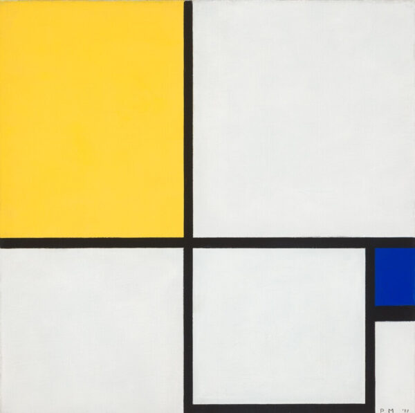 Piet Mondrian – Komposition Nr. II (1929) – das Original im Museum Boijmans Van Beuningen – Öl auf Leinwand