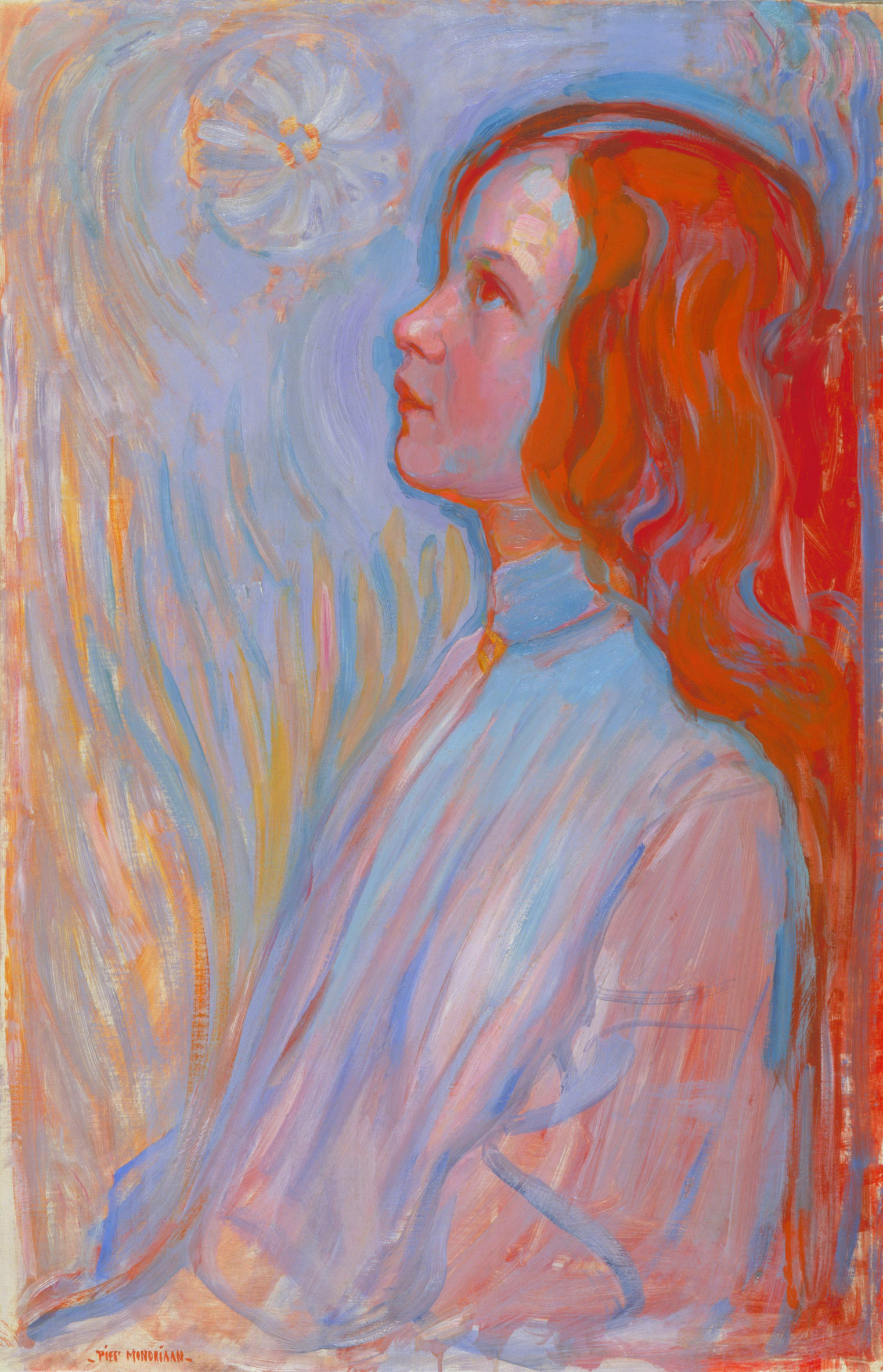 Piet Mondrian – Devotion – the 1908 original in the Kunstmuseum Den Haag – oil on canvas