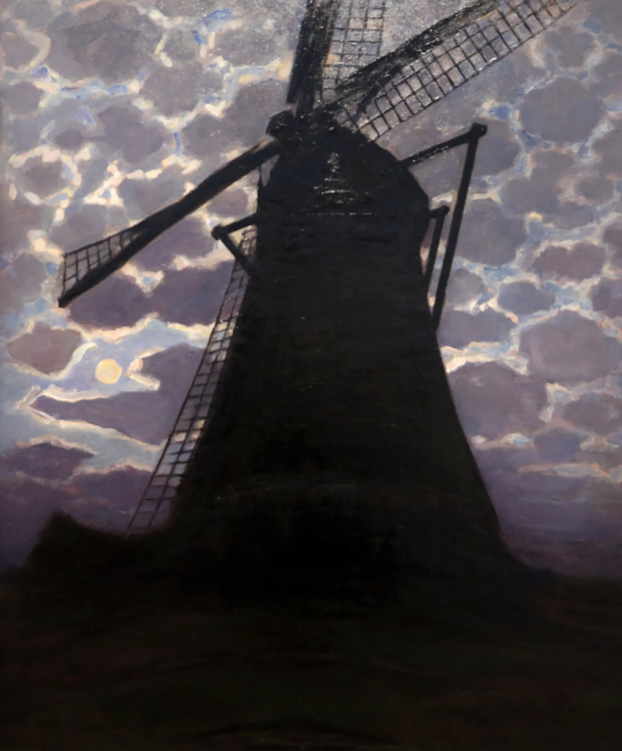 Piet Mondrian – Mlin zvečer – izvirnik iz leta 1917 v muzeju Kunstmuseum Den Haag – olje na platnu