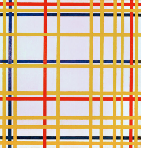 Piet Mondrian – New York City – the 1942 original in the Centre Pompidou, Paris – oil on canvas