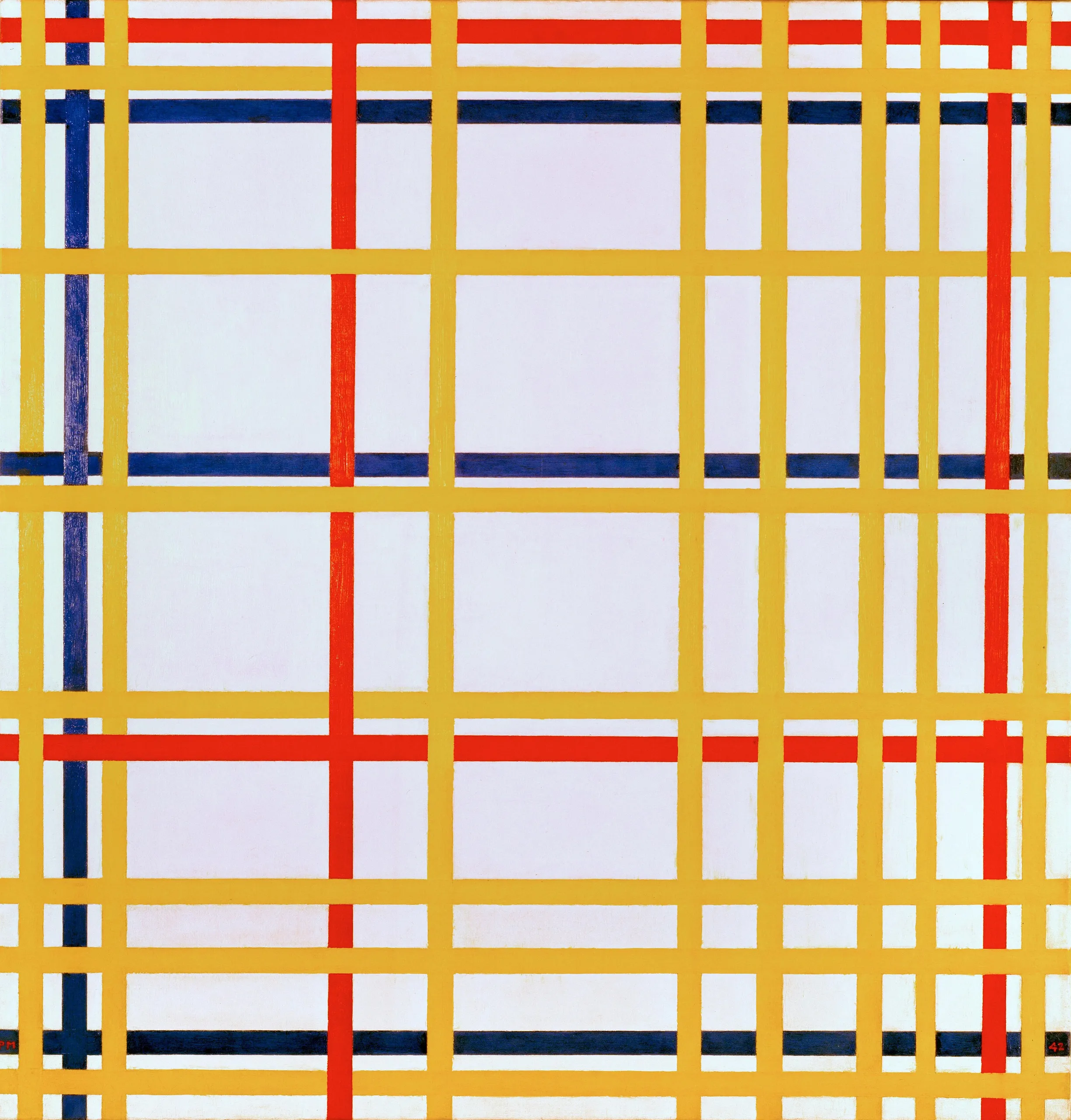 Piet Mondrian – New York City – tableau peint à la main