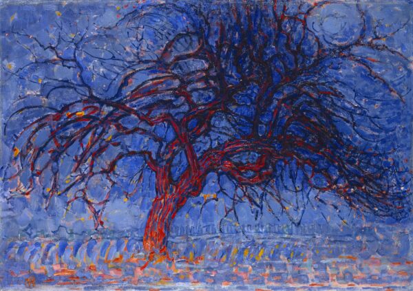 Piet Mondrian – The Red Tree – the 1908–1910 original in the Kunstmuseum Den Haag – oil on canvas