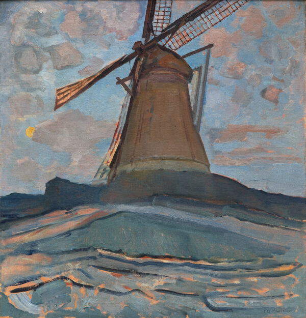 Piet Mondrian – Windmill – the 1917 original in the Dallas Museum of Art – oil on canvas