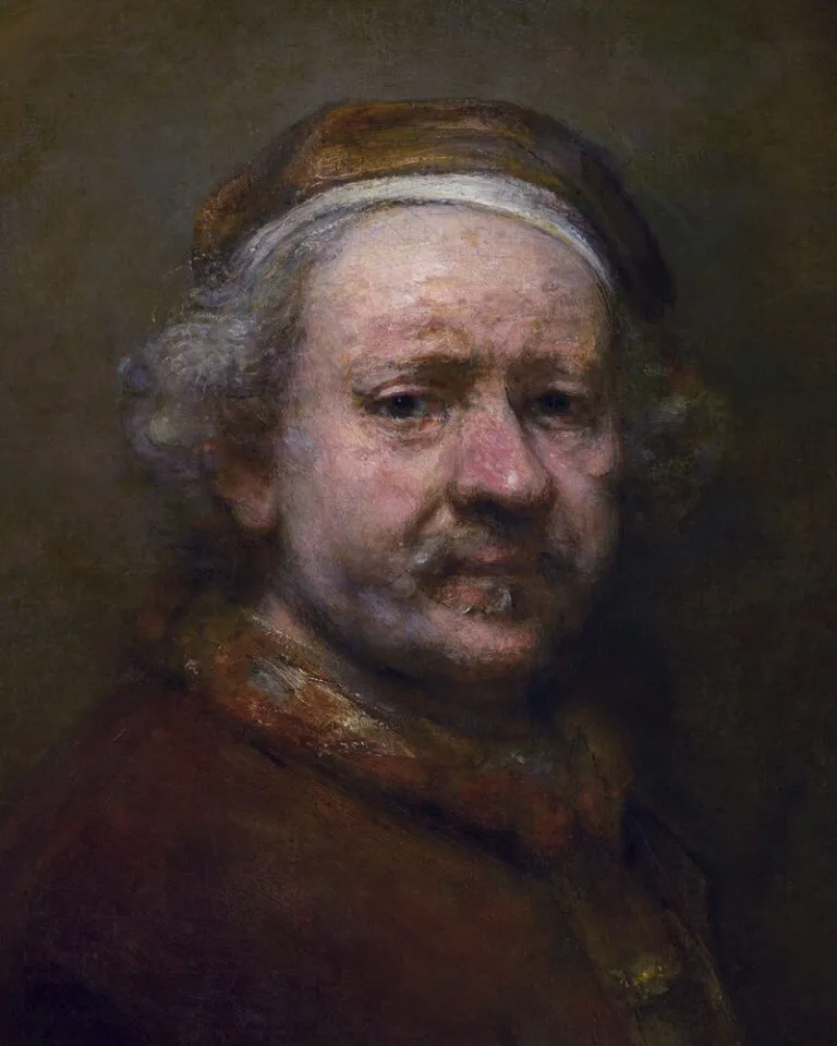 Rembrandt, Önportré 63 évesen (1669), részlet