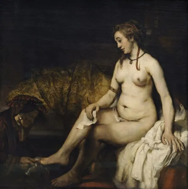 Rembrandt – Betsabea con la lettera di David – l’originale del 1654 al Louvre di Parigi – olio su tela